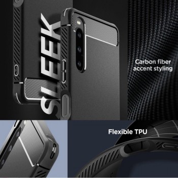 Spigen rugged armor guminis dėklas - juodas (Sony Xperia 1 V)